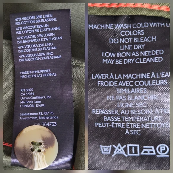 Anthropologie Maeve The Colette Crop Wide-Leg Pants Olive Green - Picture 14 of 14